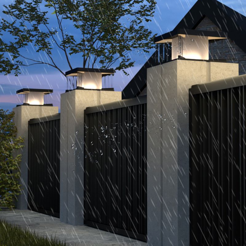 Ray aplică de perete LED contemporan dreptunghiular din metal, negru