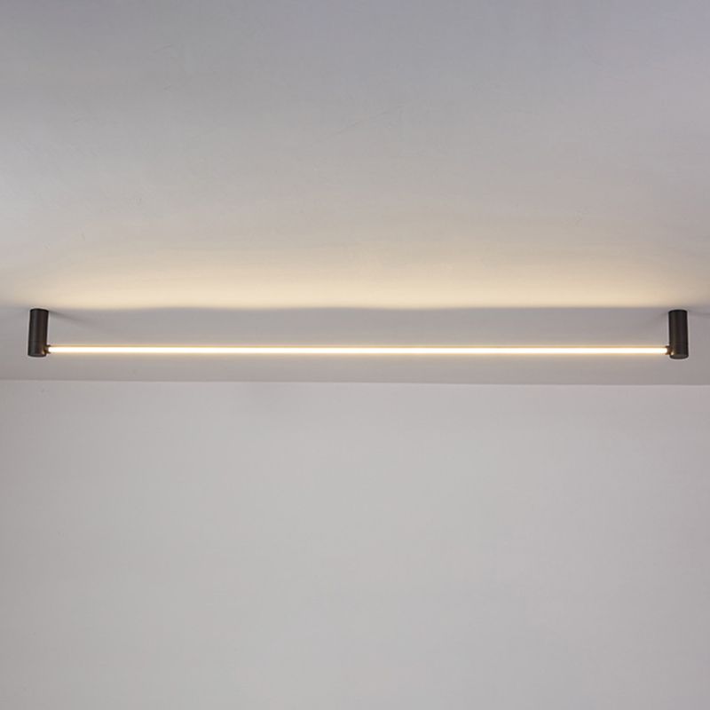 Arisha plafonieră aplicată neagră, minimalistă, liniară, pentru hol