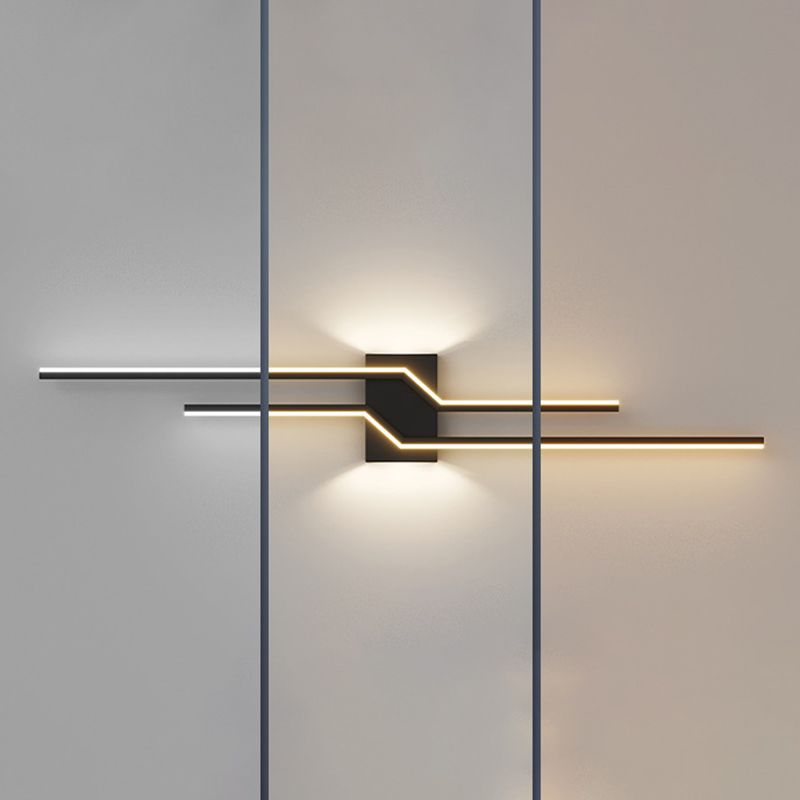 Arisha aplică de perete din metal, minimalistă, liniară, pentru zona oglinzii