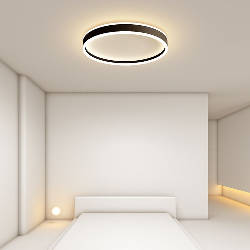 Arisha plafonieră Aplicată modernă Circulară LED din metal, alb/negru