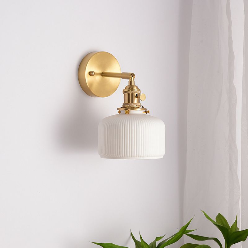 Arisha Vintage Column Ceramic oglindă Light, alb, dormitor