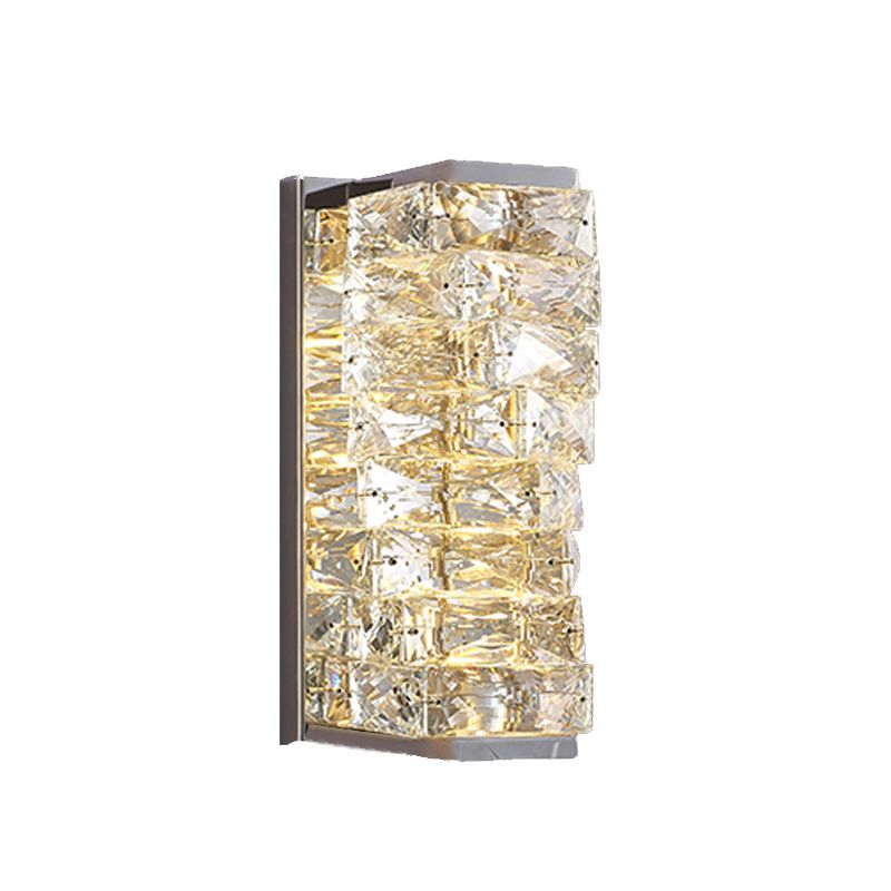 Kristy aplică de perete din metal și cristal, modernă, dreptunghiulară, LED, pentru zona oglinzii