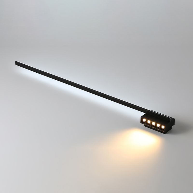 Arisha aplică de perete neagră din metal, minimalistă, liniară, pentru zona oglinzii și baie