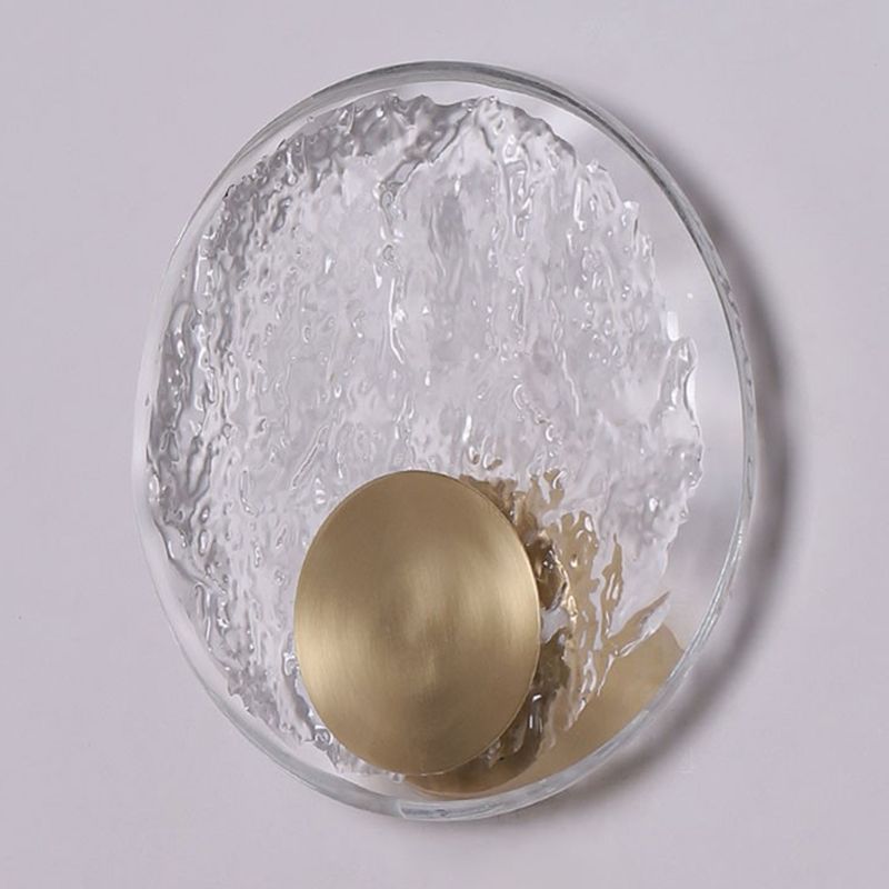 Kristy aplică de perete Art Deco cu glob din cristal și metal, aurie, pentru dormitor