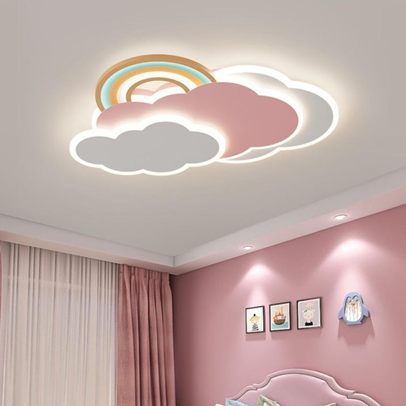 Aria modern Cloud/Rainbow plafonieră Aplicată Roz/alb