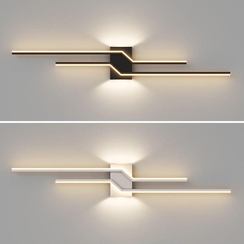 Arisha aplică de perete din metal, minimalistă, liniară, pentru zona oglinzii