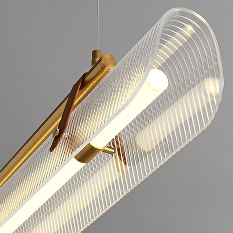 Arisha lampă suspendată liniară modern, /metal, negru/auriu, Birou