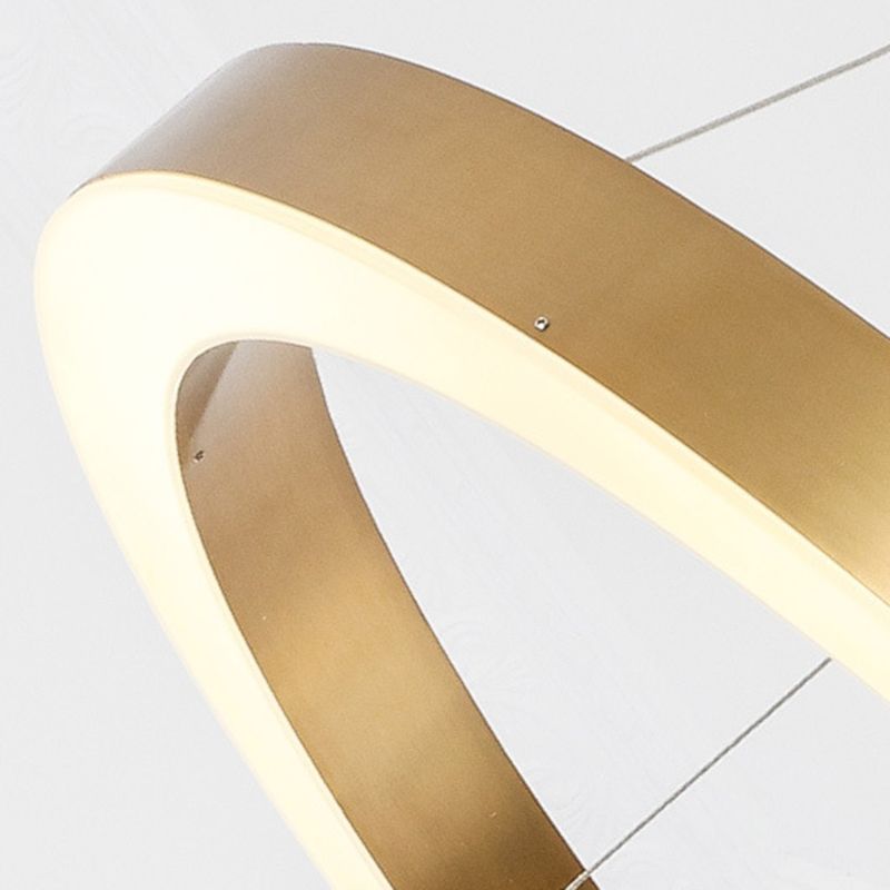 Arisha lampă suspendată aurie din metal, modernă, în formă de inel