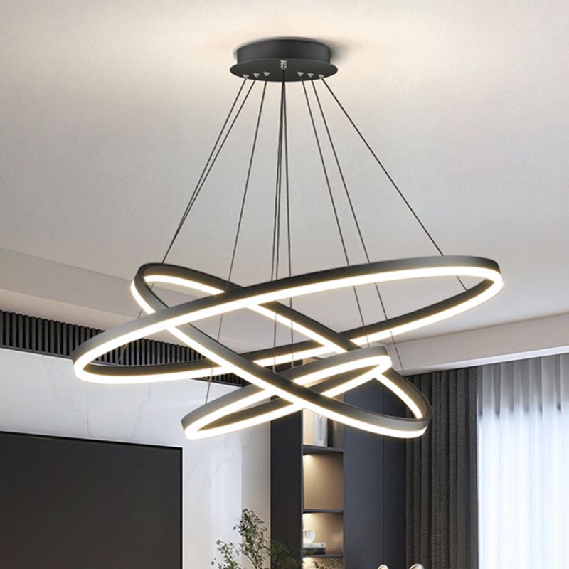 Arisha 3-Inele Negre lampă suspendată modernă