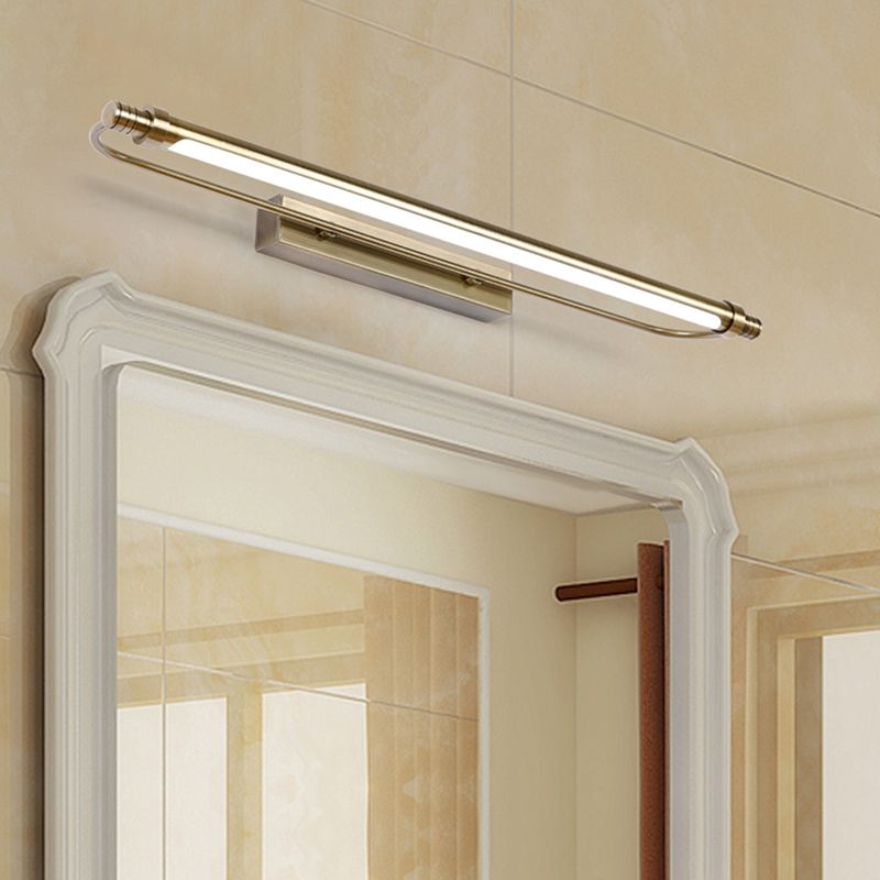 Arisha aplică liniară modernă din metal pentru oglindă, aurie