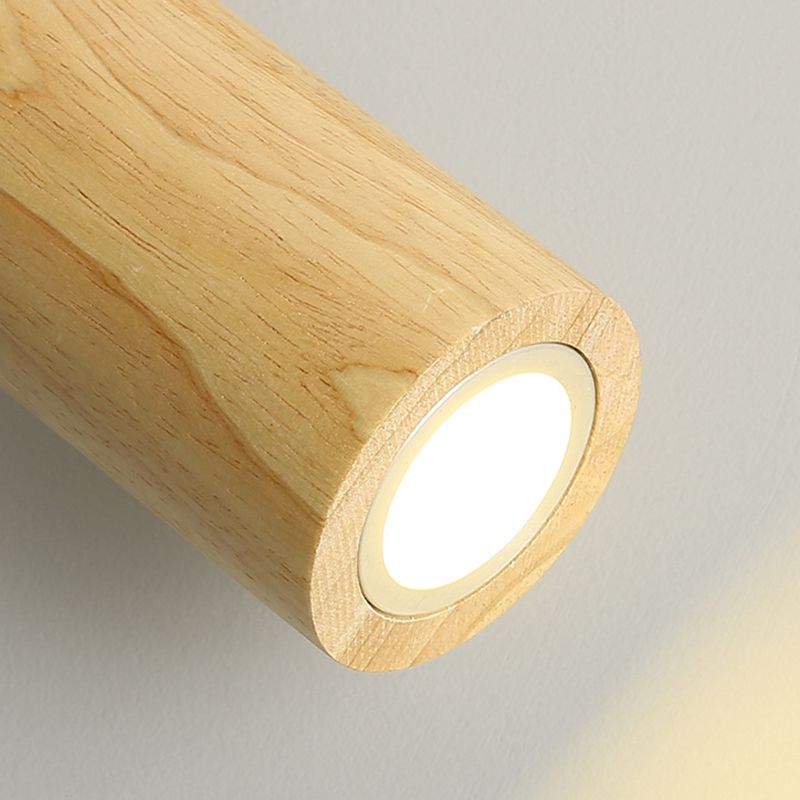 Muto modern LED Proiector de Tavan Reglabil, lemn