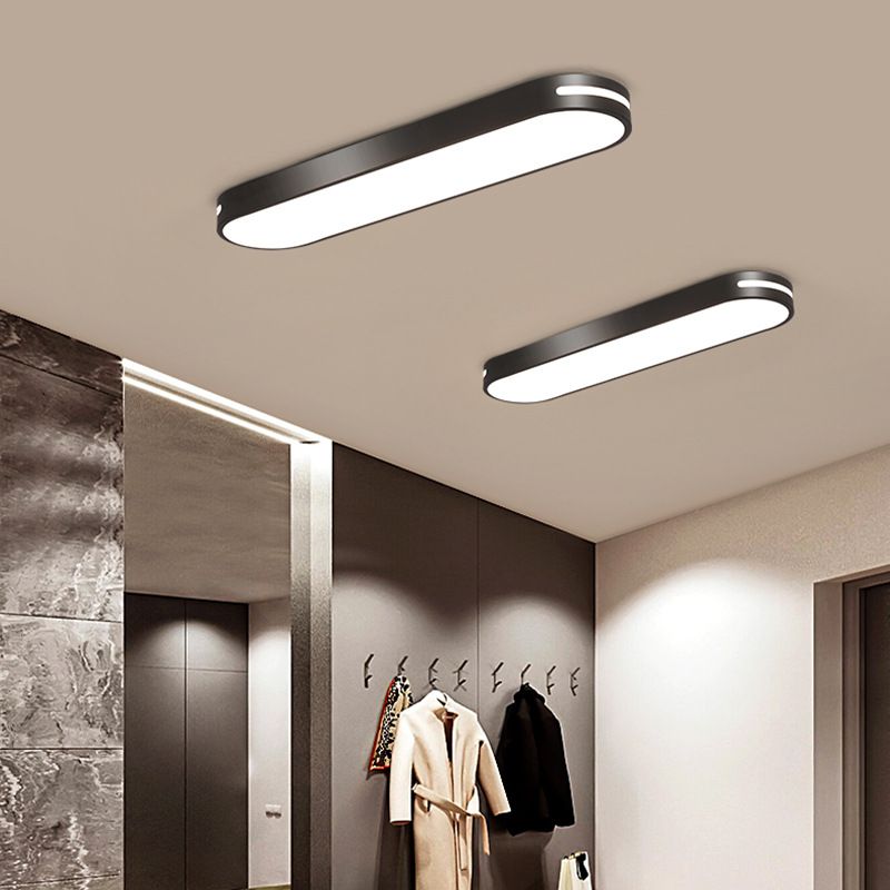 Arisha lampă de tavan aplicată LED ovală, negru/alb/Gri/Aur