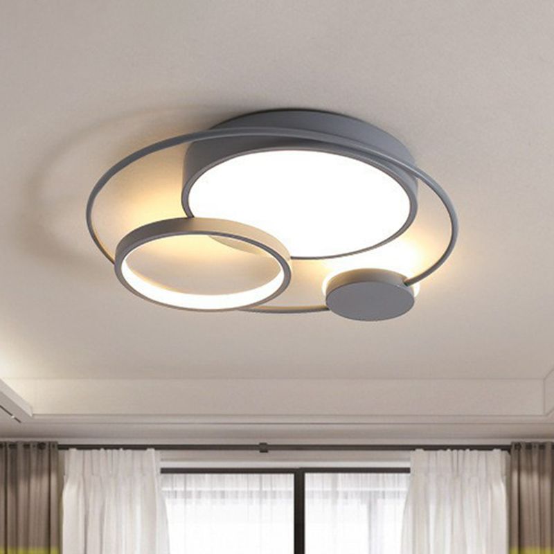 Arisha plafonieră aplicată neagră și albă, modernă, circulară, LED