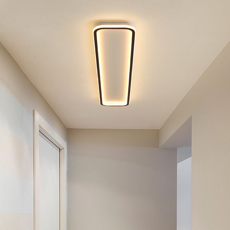 Arisha plafonieră aplicată neagră, minimalistă, cu cadru, dreptunghiulară