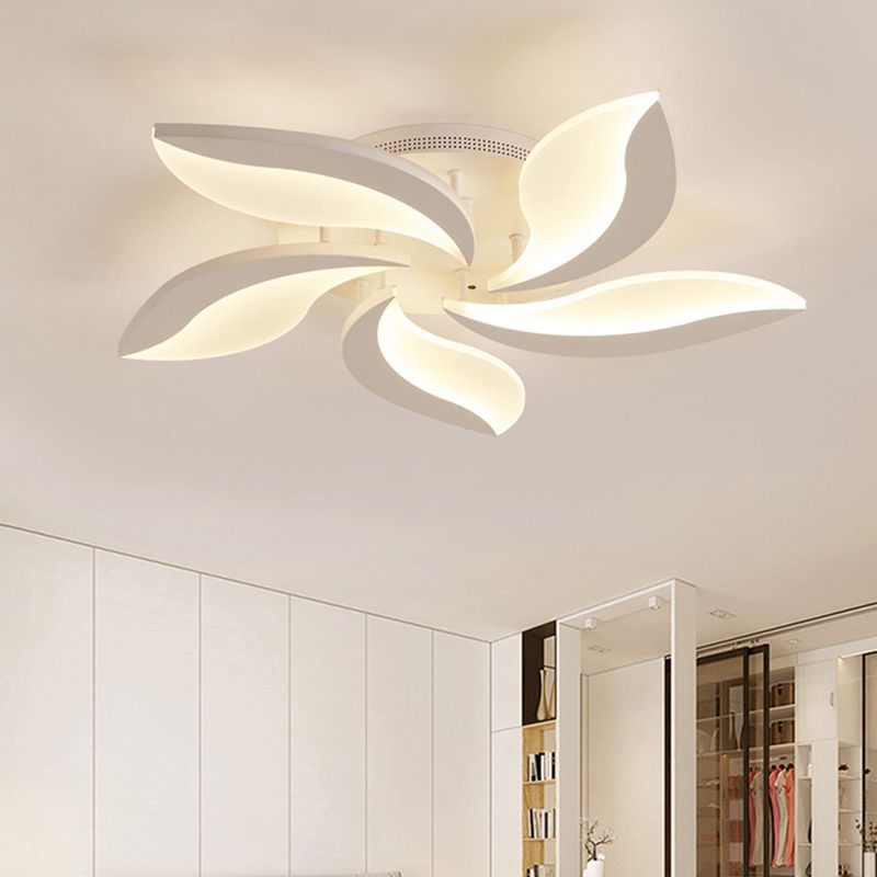Arisha plafonieră aplicată albă, minimalistă, în stil Art Deco, cu flori, pentru living