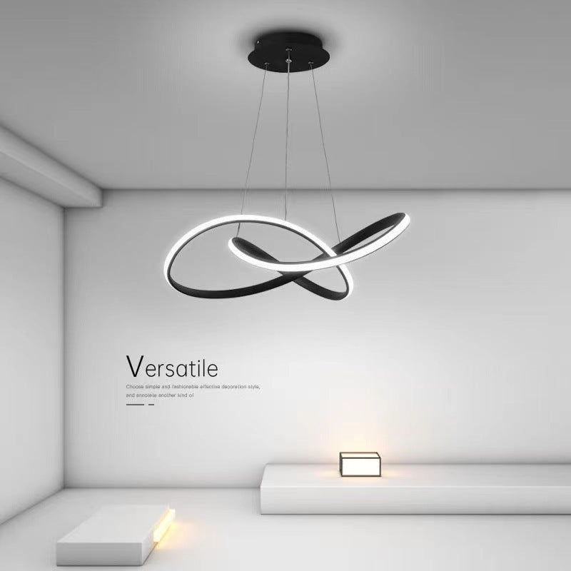 Arisha lampă suspendată LED modern, negru/alb, living/dormitor