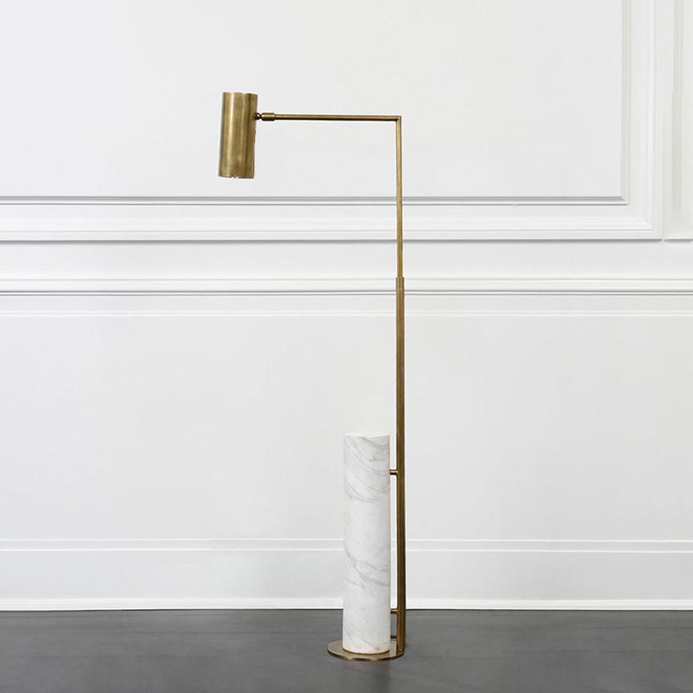 Salgado lampadar minimalist cu Finisaj de Aur din lemn și marmură pentru living