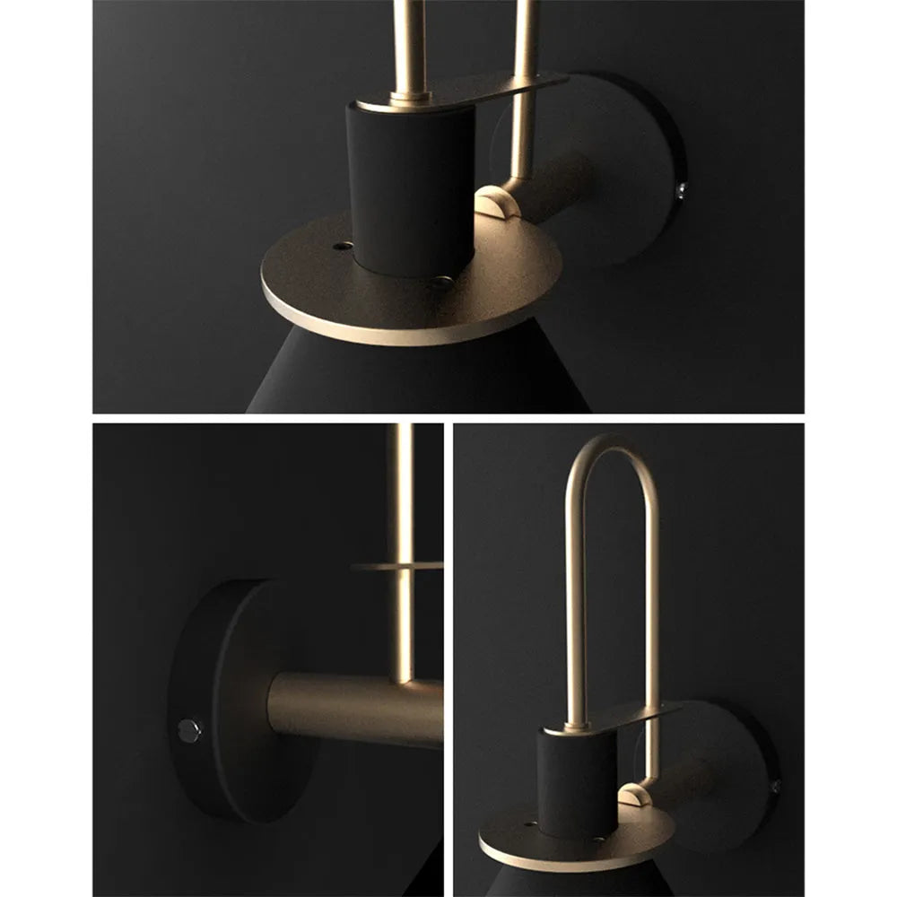 Valentina Vintage Horn formă metal aplică de perete pentru living/cameră de zi/baie, pentru dormitor