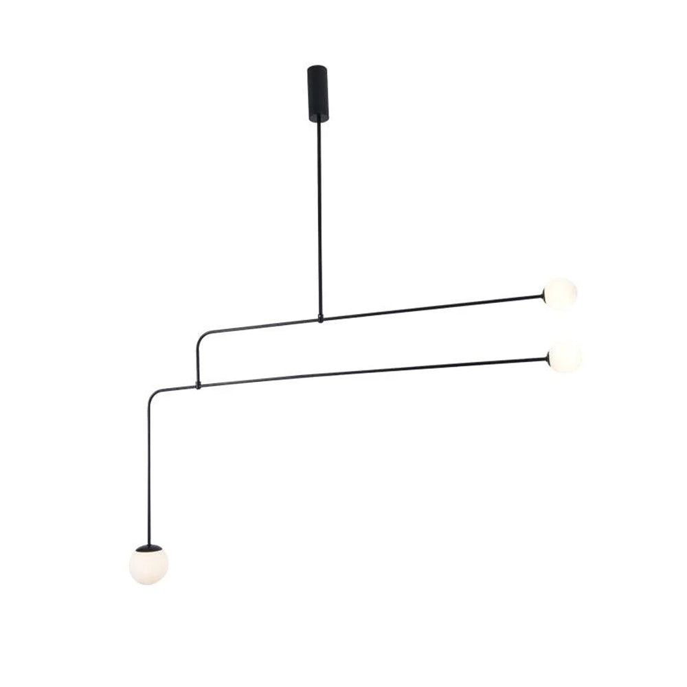 Arisha minimalist Linear Mobile lampă suspendată, neagră