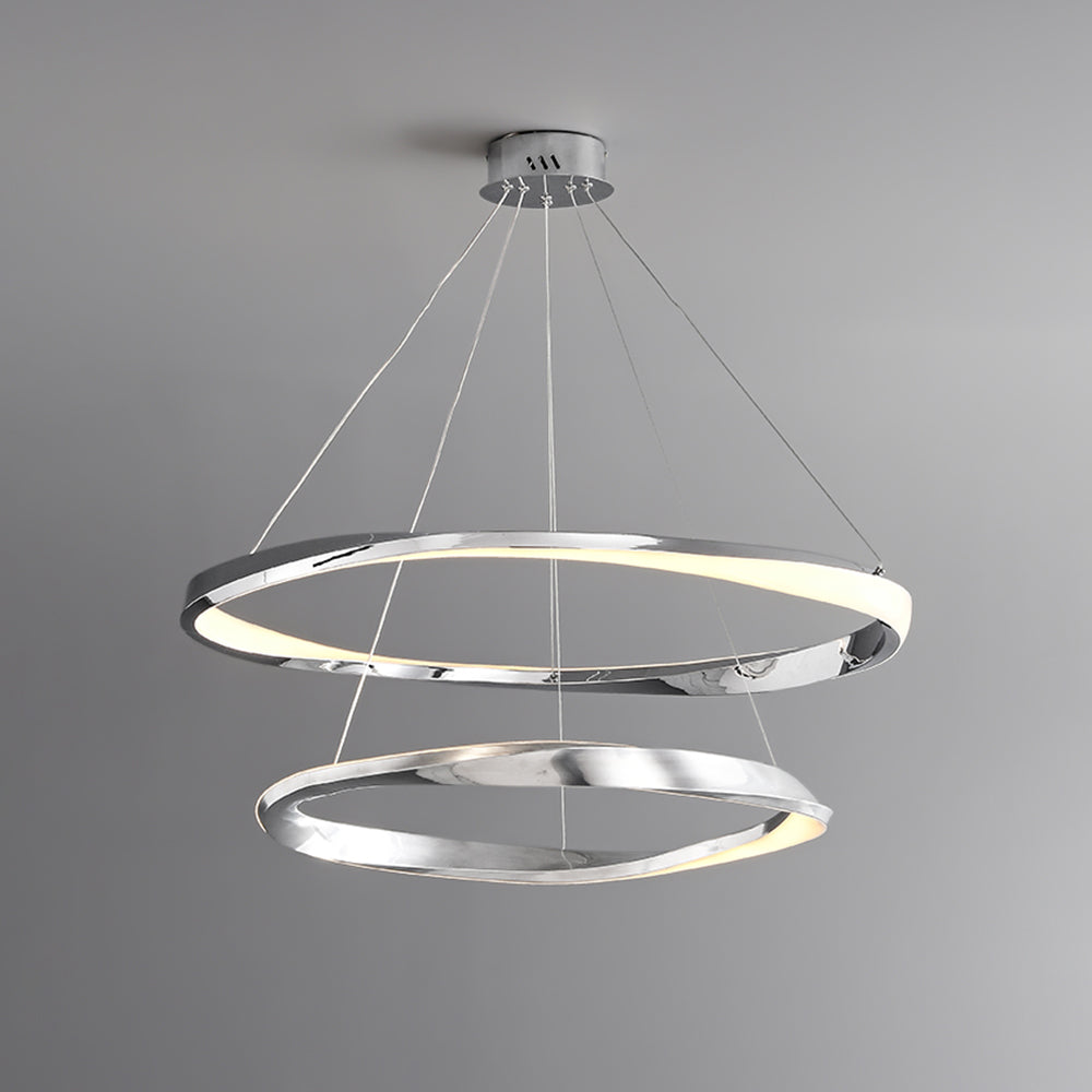 Arisha lampă suspendată aurie, minimalistă, în formă de inel, în spirală