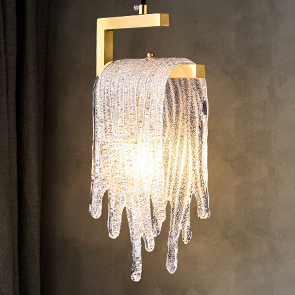 Kristy modern Flowing Jelly lampă suspendată, Aur, Alama/cristal
