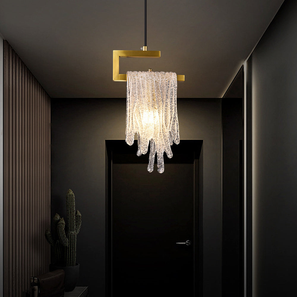 Kristy modern Flowing Jelly lampă suspendată, Aur, Alama/cristal