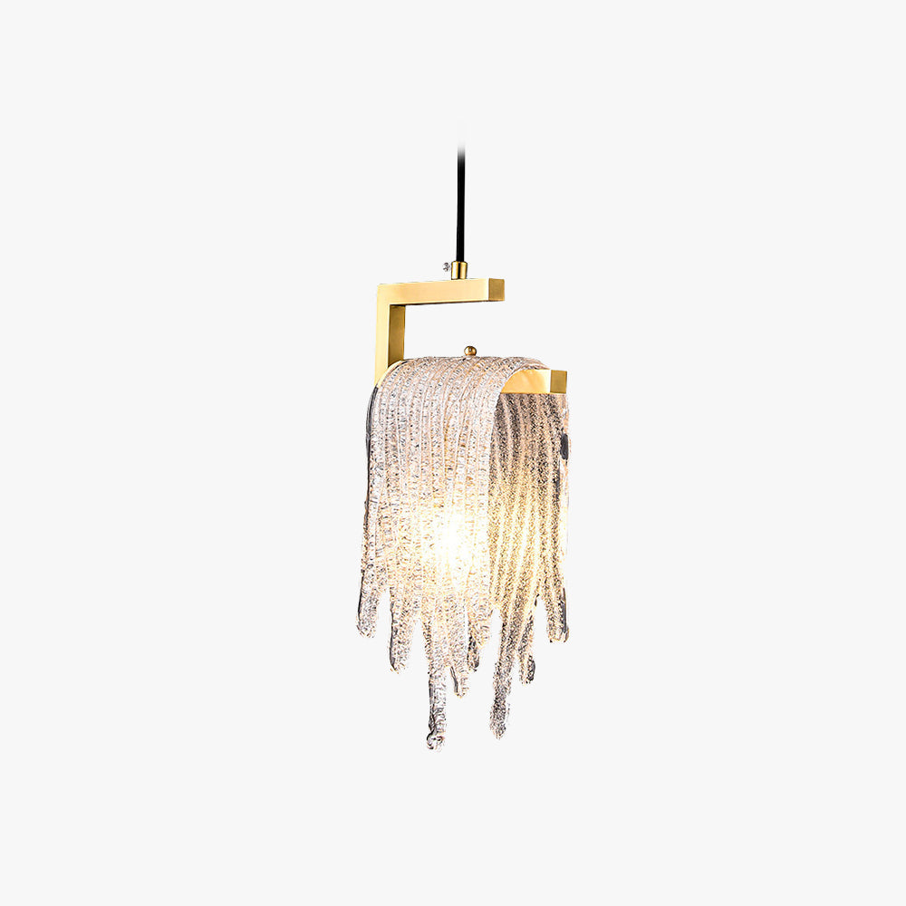 Kristy modern Flowing Jelly lampă suspendată, Aur, Alama/cristal