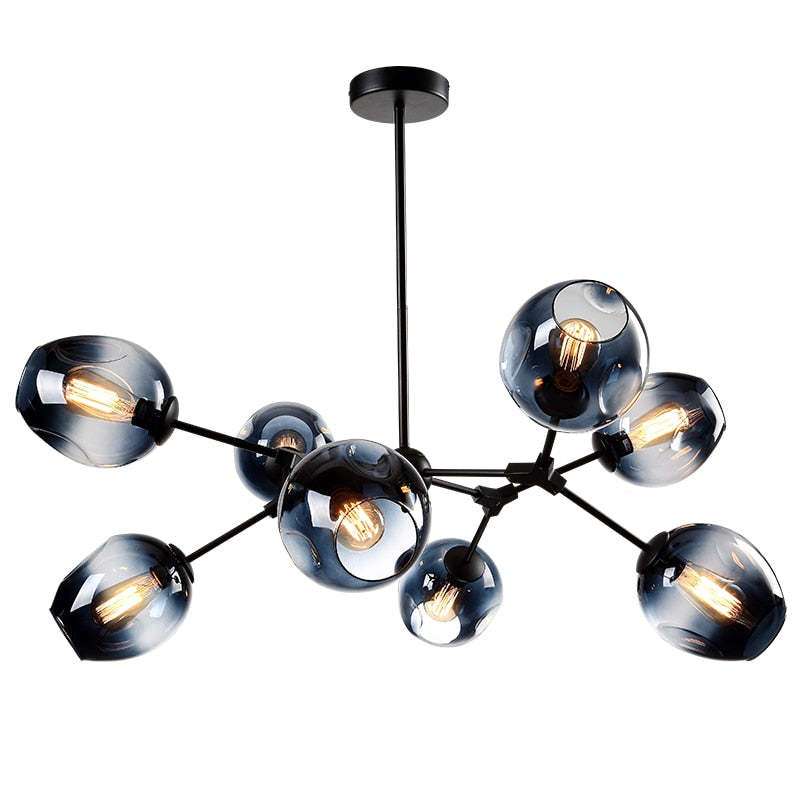 Valentina modern Bubble lampă suspendată Metalică, negru/Aur