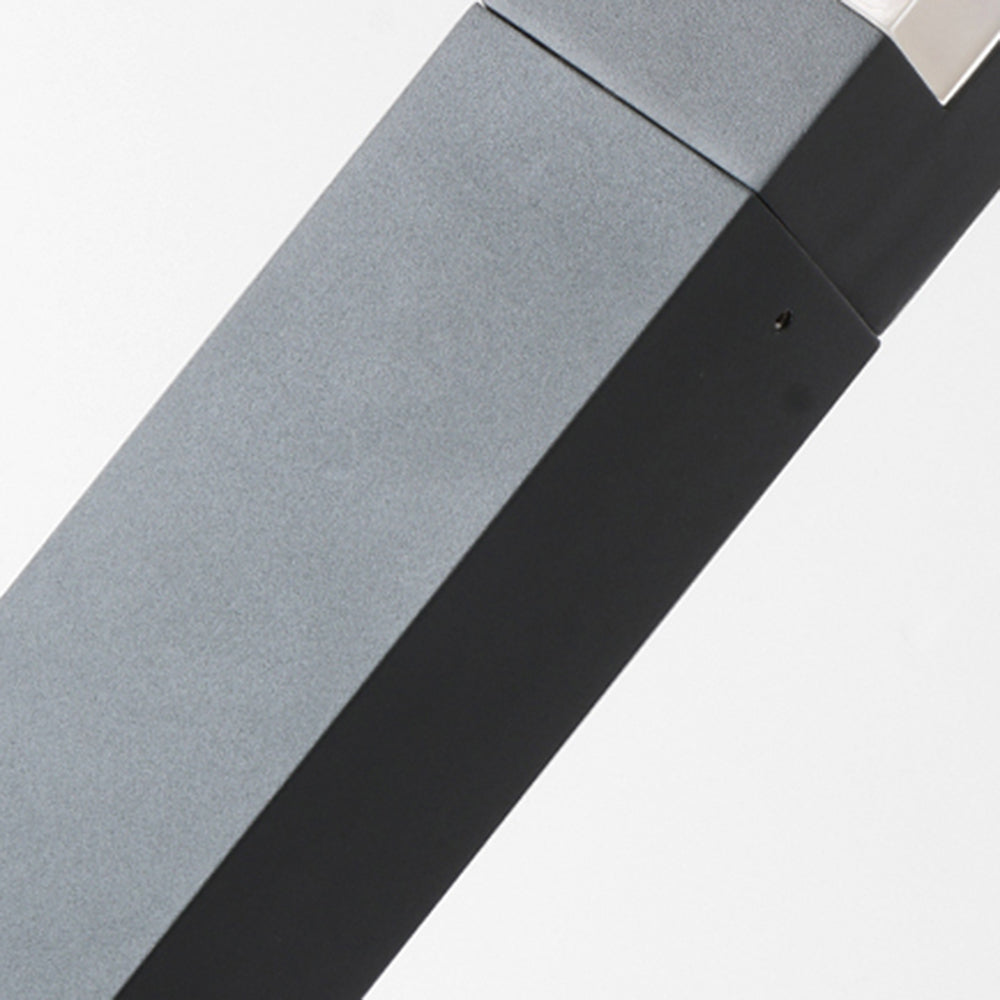 Ray lampă de drum modernă din metal solară pentru exterior, negru