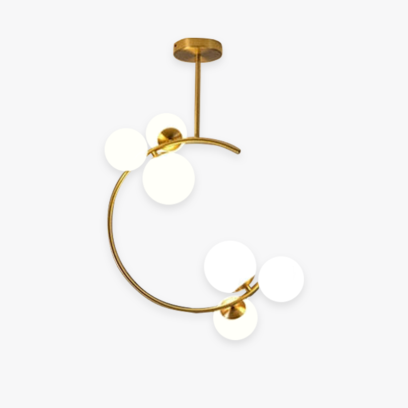 Valentina modern sticlă glob lampă suspendată, metal & sticlă, Stil 3