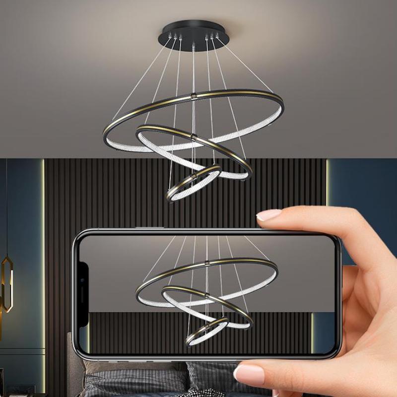 Arisha LED Rings lampă suspendată Reglabilă pentru living și Sufragerie