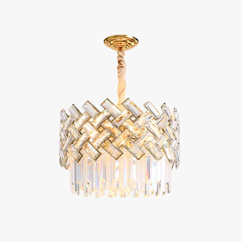 Kristy candelabru auriu din cristal și metal, de lux