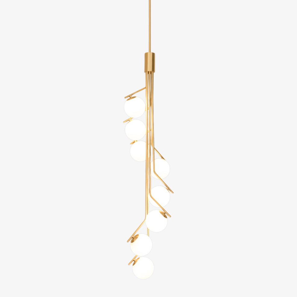Solivine candelabru auriu, cu ramuri, cu glob, LED
