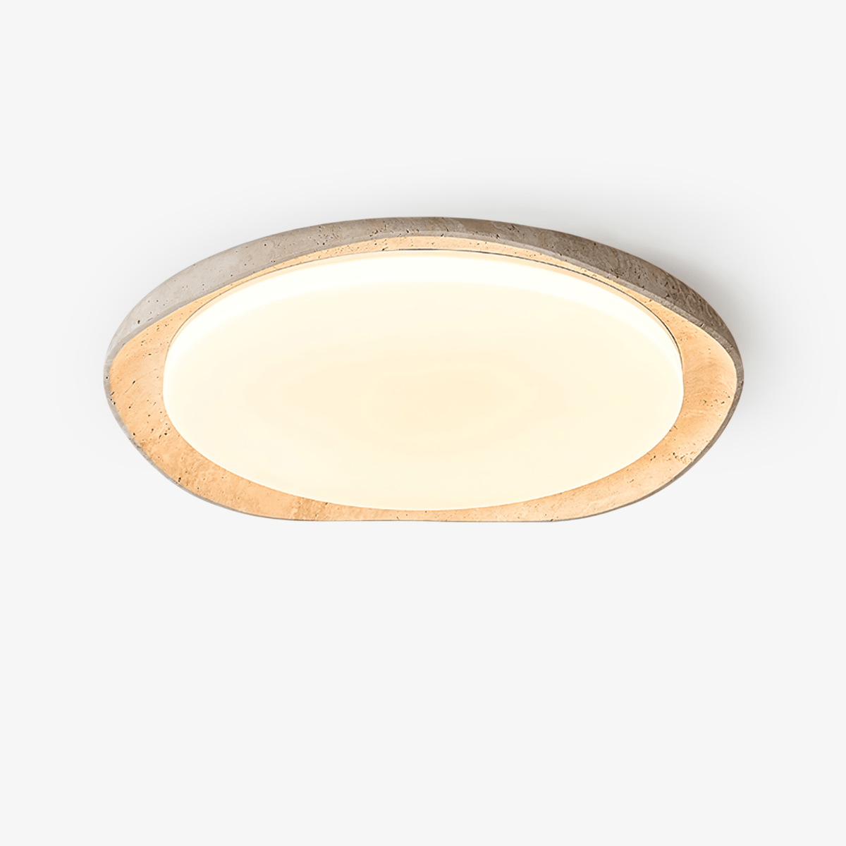 Adoros Rimmed-Circle plafonieră din travertin