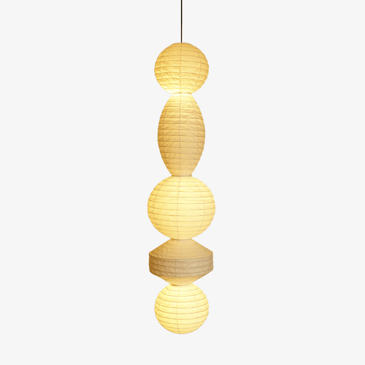 Dov lampă suspendată din hârtie, minimalistă