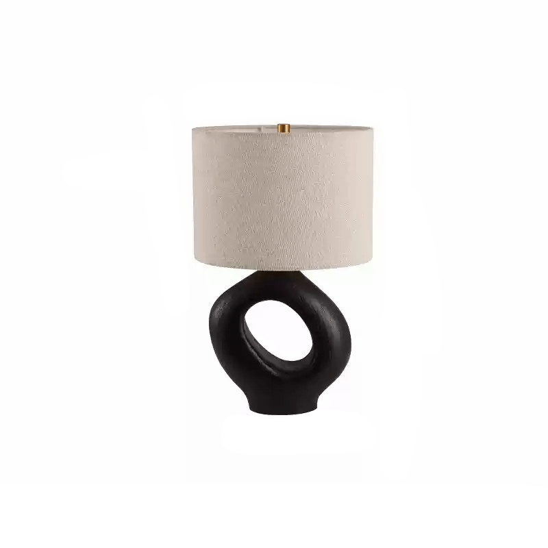 Lumestic lampă de masă din rășină și material textil, sculpturală