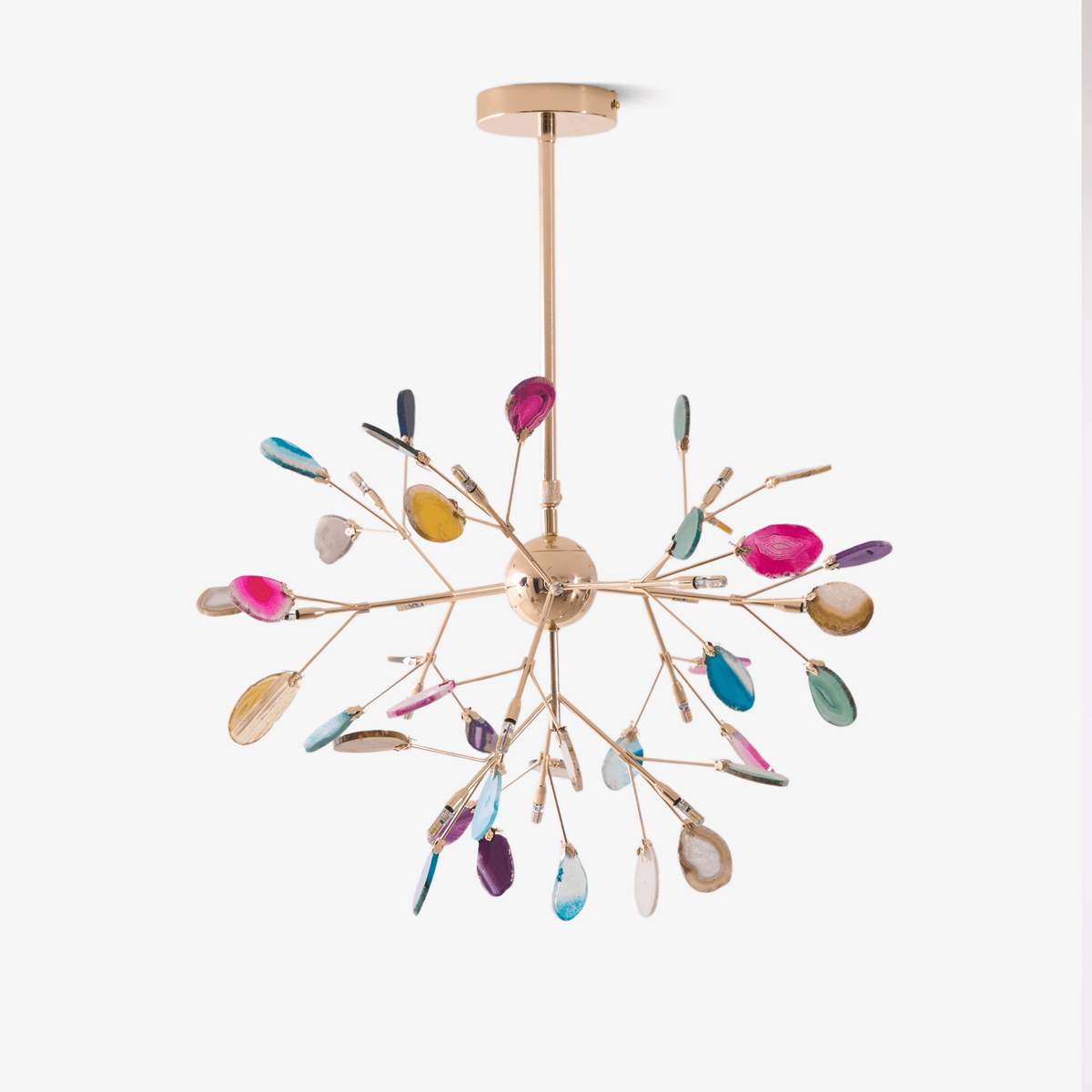 Agate candelabru  Colorful Branching