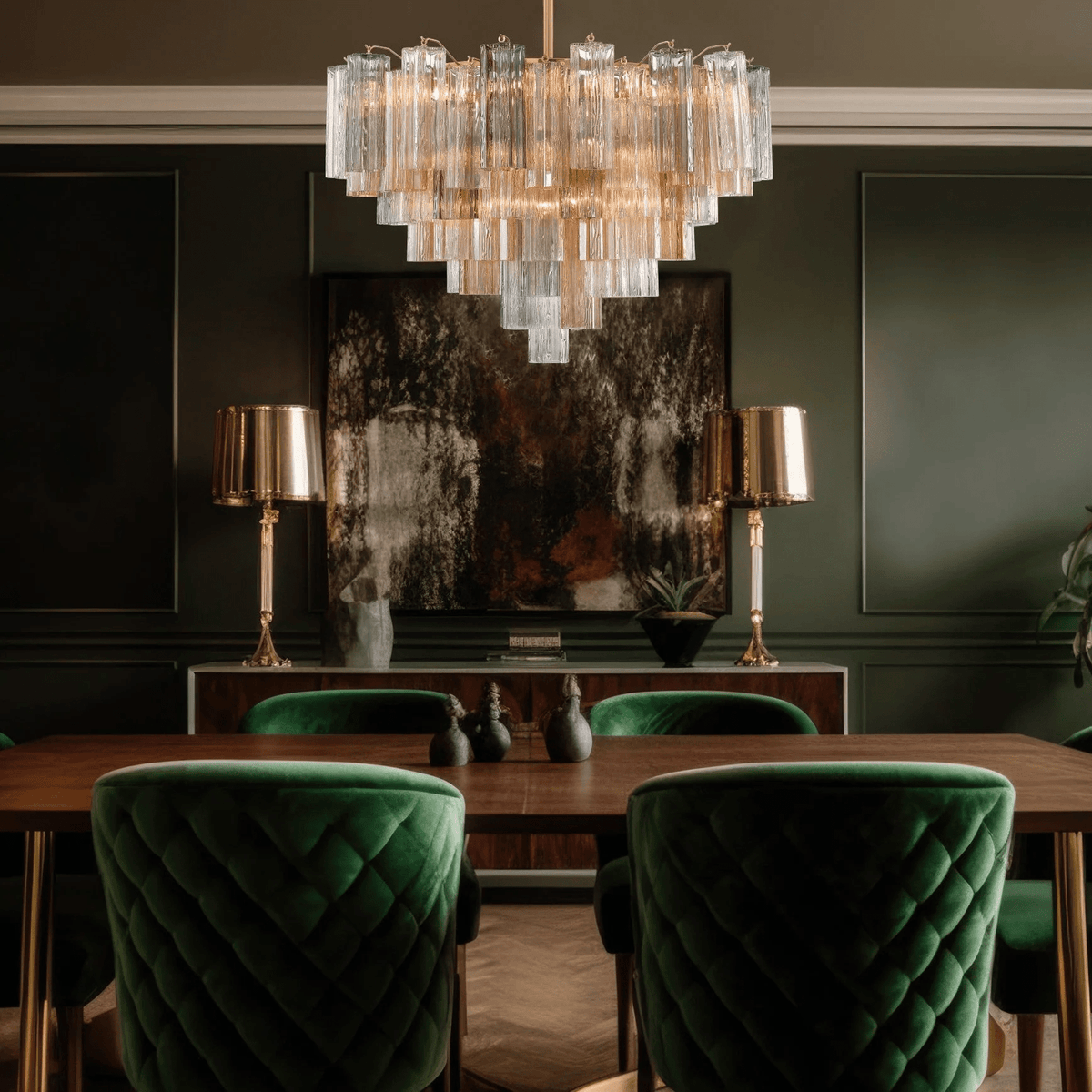Bop candelabru Virella Tuburi din sticlă Murano Lux