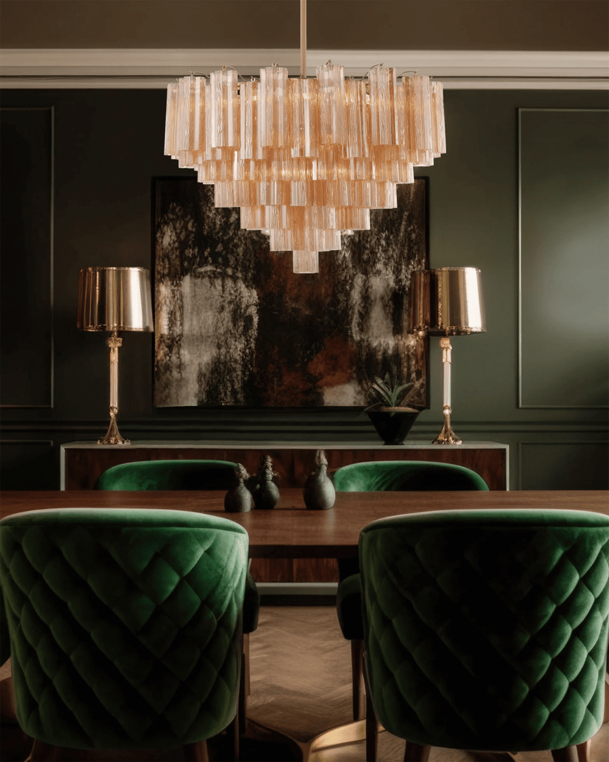 Bop candelabru Virella Tuburi din sticlă Murano Lux