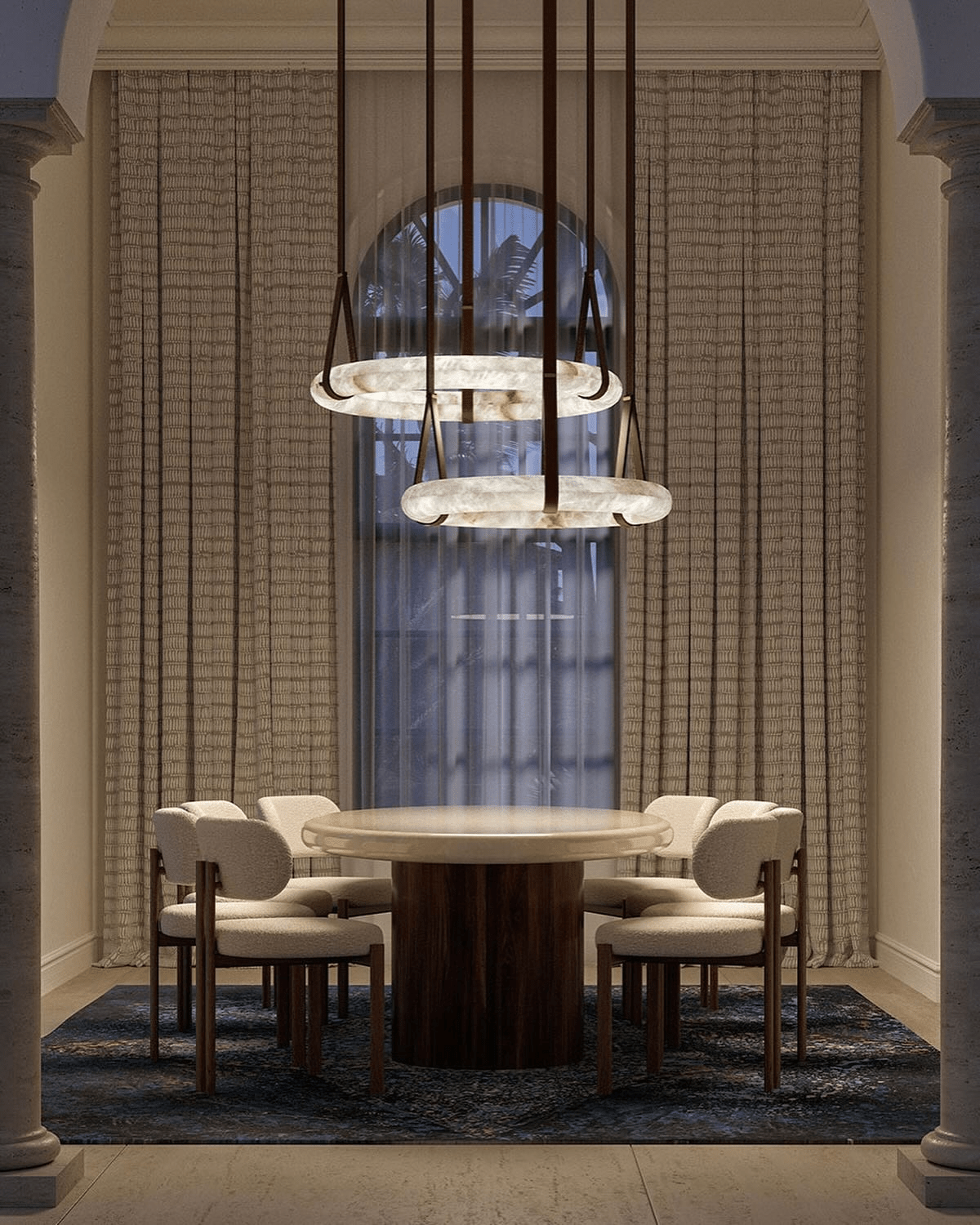 Tarys Candelabre alabastru Varianta cu Curea de Piele B