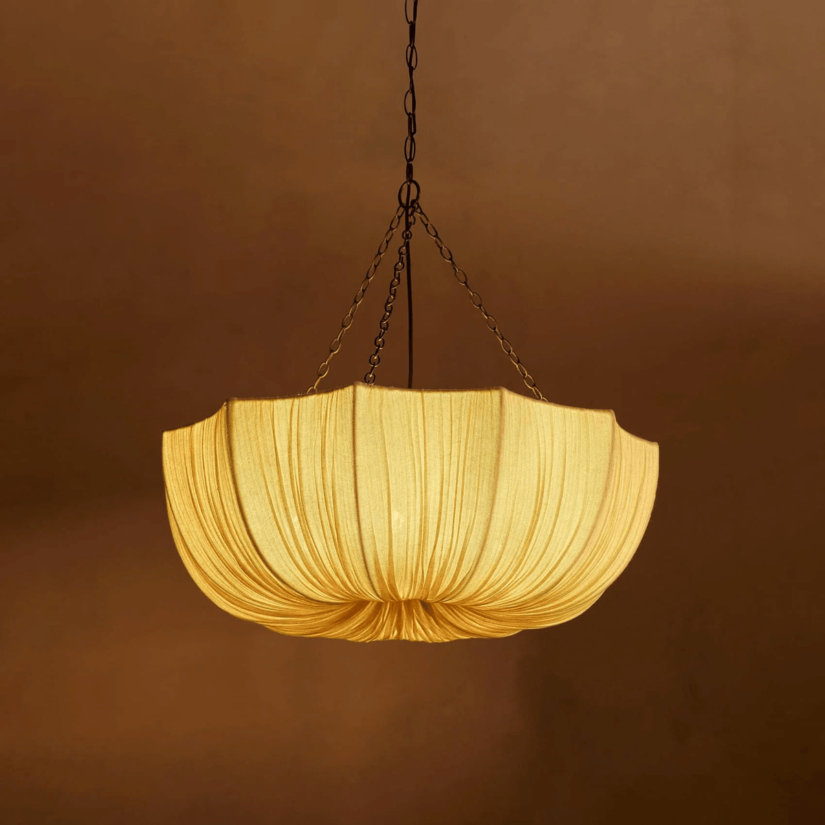 Hopty lampă suspendată vintage cu abajur textil