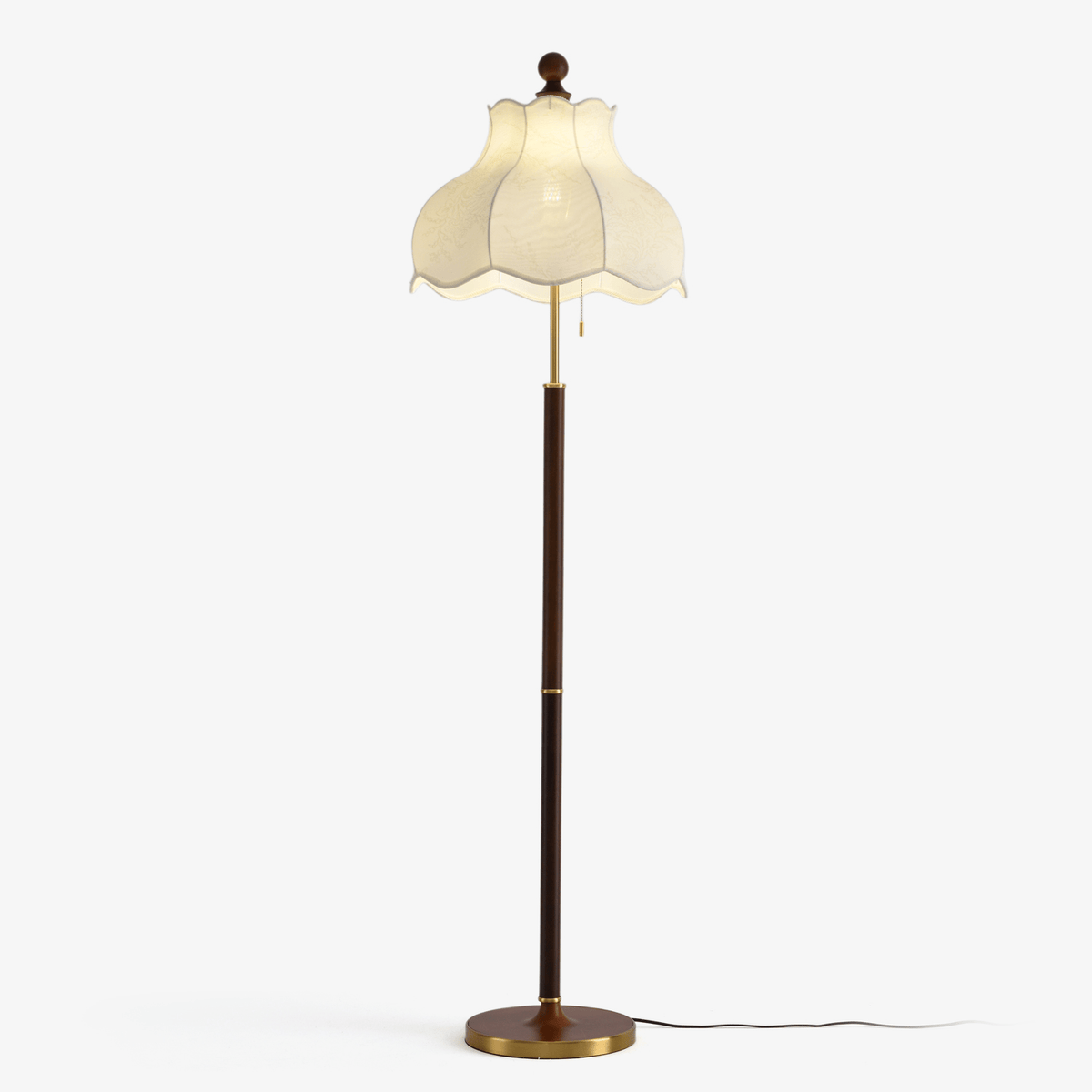 Tulfa lampadar vintage din lemn