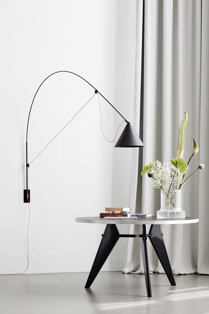 Noraette aplică de perete, minimalistă, arcuită, conică