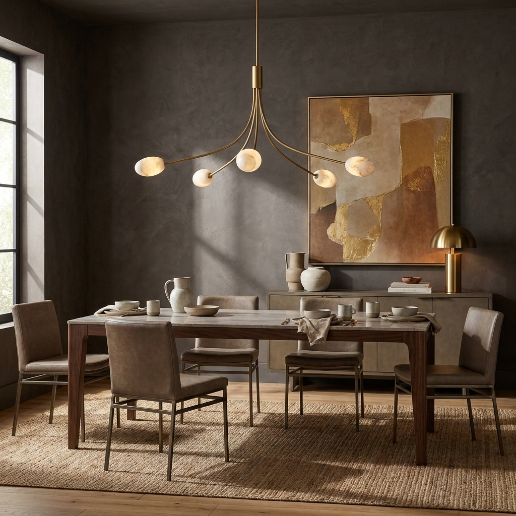 Castercombe Candelabru din alabastru