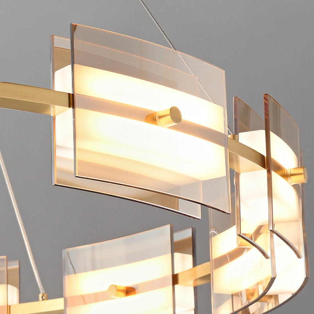Arisha lampă suspendată minimalistă metal neagră cu finisaj auriu