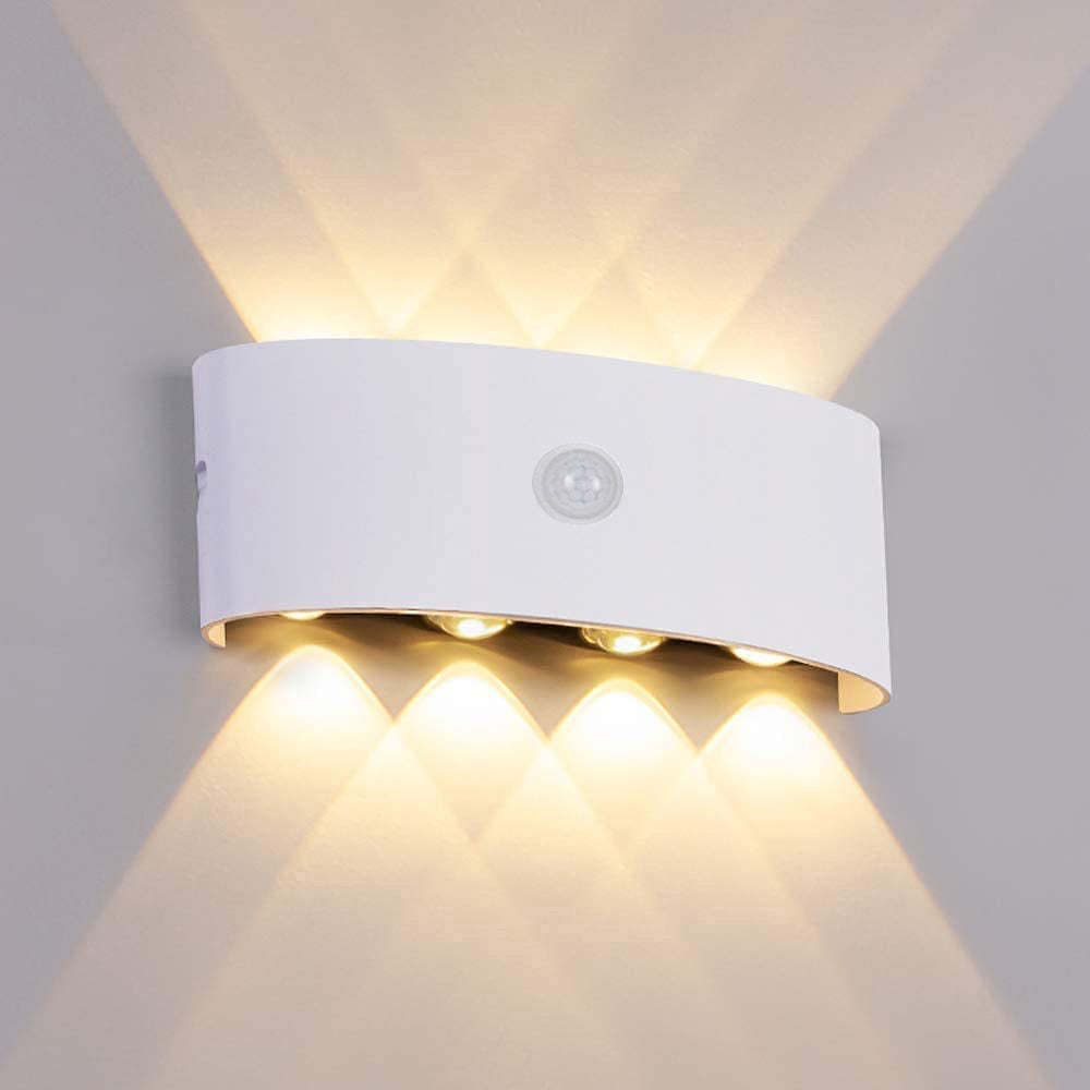 Ray modern Simplu metal/ Fixtures Up And Down LED Light aplică de perete, negru/alb