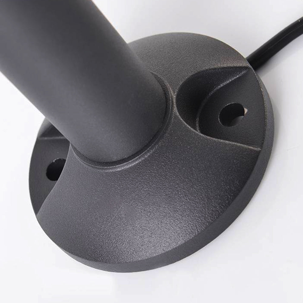 Ray lampă de drum pentru exterior modernă, metalică, în formă de disc zburător, negru