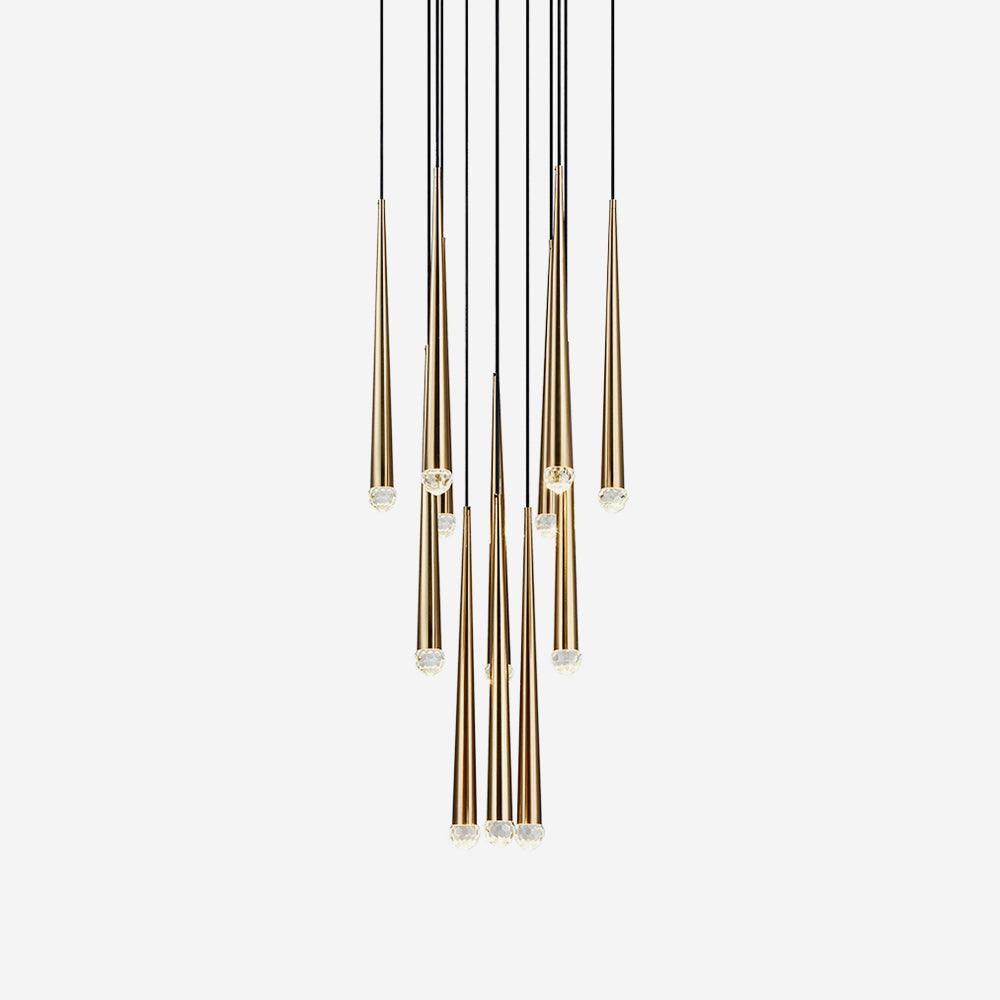 Larry candelabru cristal alamă Lucioasă negru Mat Argintiu Scări