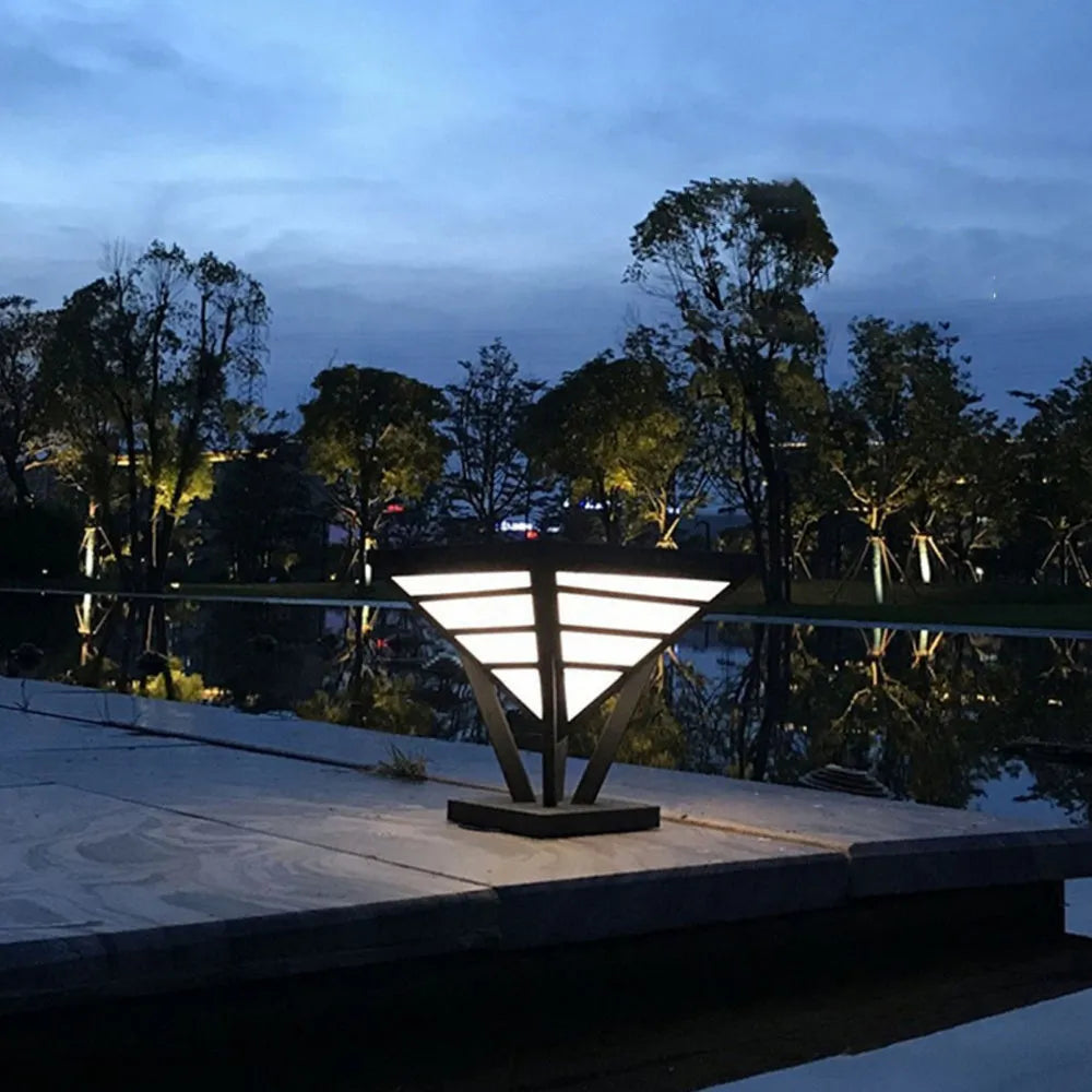 Ray modern Diamant metal Lumină de Drum pentru Peisaj exterior