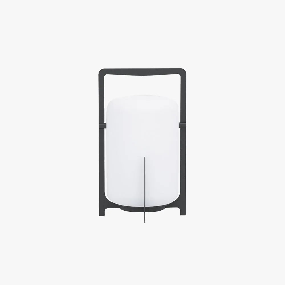 Ray lampadar minimalist din sticlă/acrilic pentru exterior, pe traseu, alb
